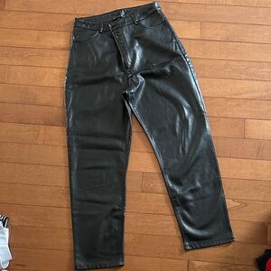 Dynamite Black Faux Leather Trousers